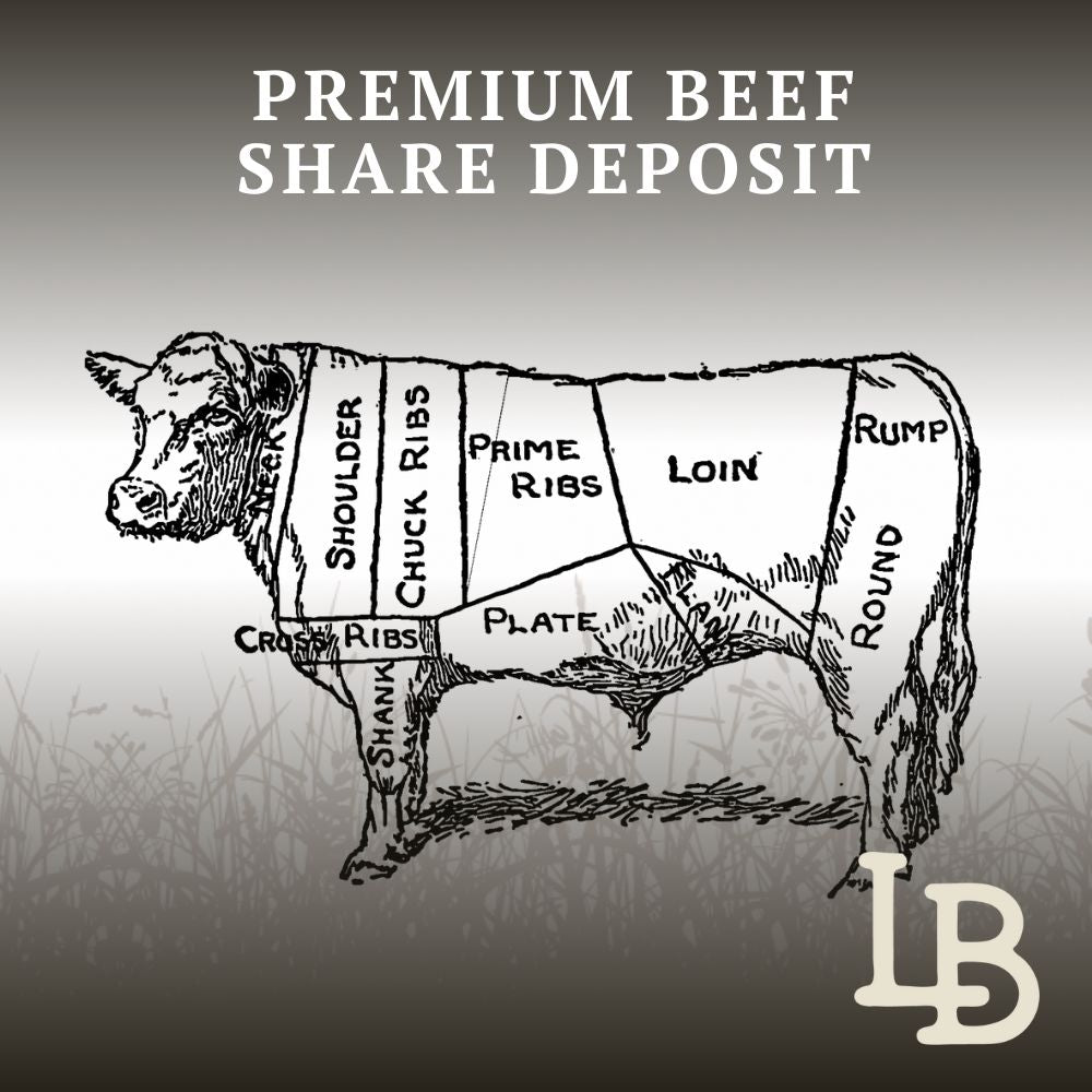 Beef cut chart showing the primal cuts in a Legacy freezer share